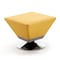 Manhattan Comfort Diamond Swivel Ottoman in Yellow and Polished Chrome OT002-YL - alternate 1